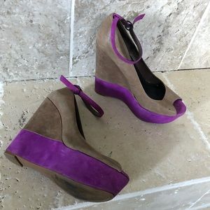 Jessica Simpson Color block Ankle Wedges Heels